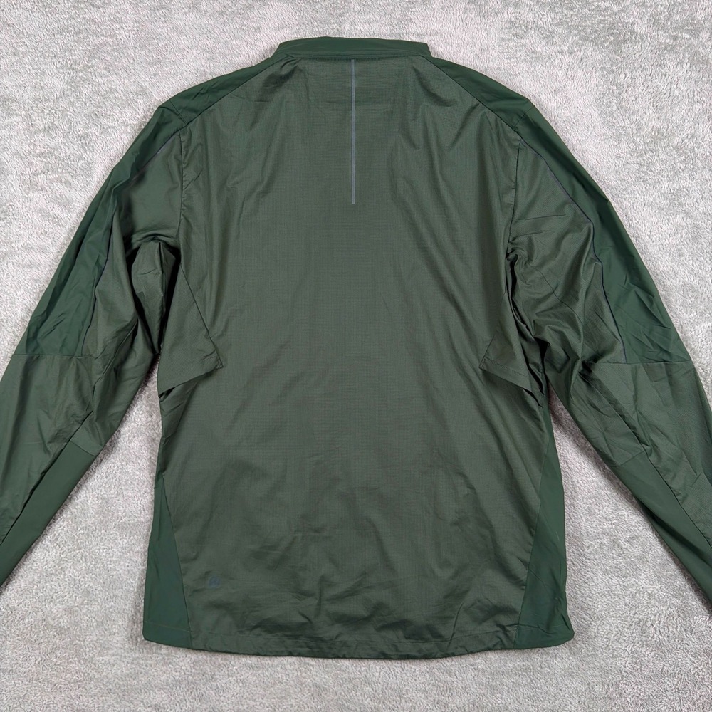 Lululemon Active Jacket Mens Small Green Hooded Reflective Lightweight Full Zip - Picture 5 of 11